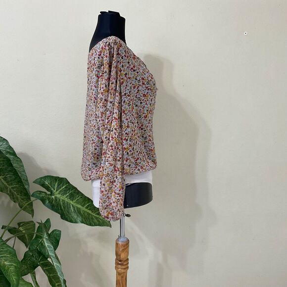 Intimately Free ,  FP Size XS Floral Bodysuit blouse top neutral colors. - Picture 2 of 15